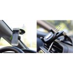 Wholesale Dashboard, Windshield Car Mount Phone Holder Fits iPhone, Samsung, and More Q001 (Black)